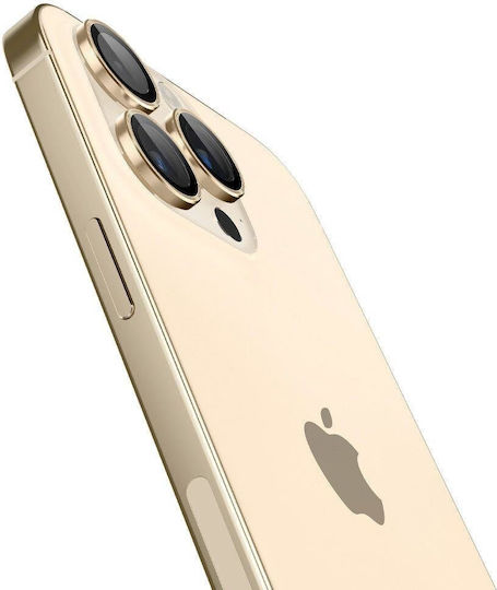 Spigen Optik Pro EZ Fit Camera Protection Tempered Glass Gold for the iPhone 14 Pro / 14 Pro Max