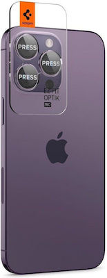 Spigen Optik.Tr ”Ez Fit” 2pcs Προστασία Κάμερας Tempered Glass Deep Purple για το iPhone 14 Pro / 14 Pro Max