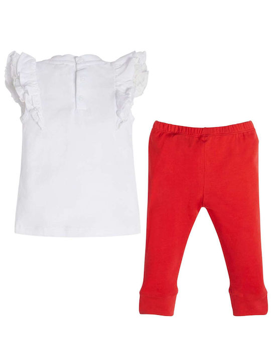 Guess Kinder Set mit Leggings Sommer 2Stück Weiß