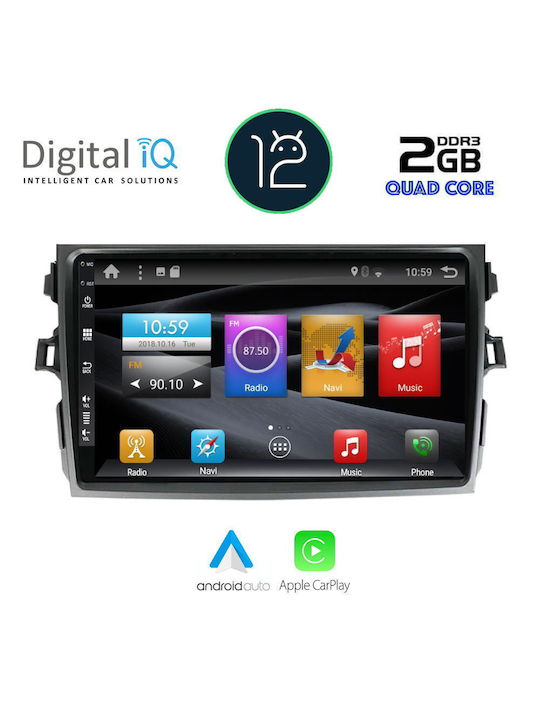 Digital IQ Ηχοσύστημα Αυτοκινήτου για Toyota Corolla 2006-2012 (Bluetooth/USB/AUX/WiFi/GPS) με Οθόνη Αφής 9"