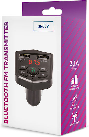 Setty FM Transmitter TFM-03 με Bluetooth