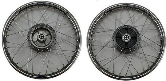 IQ Tech Πίσω Ζάντες με Ρουλεμάν για Yamaha Crypton-R 115 Γκρι 790-02-33701