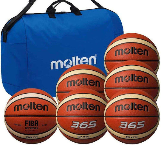Molten 6 Basketball Club Pack Τσάντα Μεταφοράς Μπαλών In Blue Colour EB0046-B