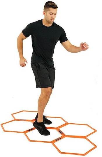 Yakimasport Hexa Hoops Combined Coordination Wheels 6τμχ in Orange Color