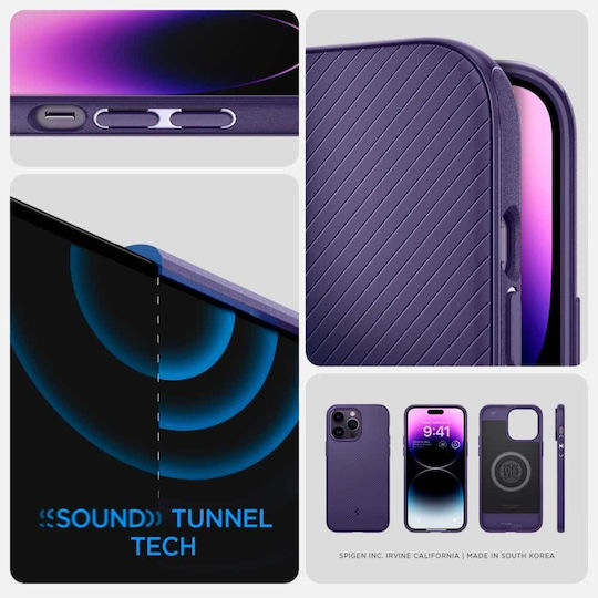 Spigen Mag Armor Back Cover Σιλικόνης Deep Purple (iPhone 14 Pro)