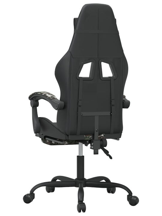 vidaXL 349542 Artificial Leather Gaming Chair with Footrest Camo Black
