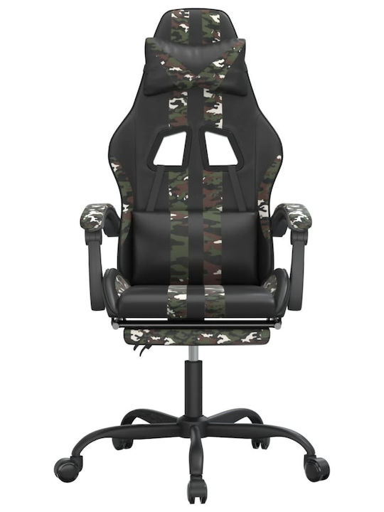 vidaXL 349542 Artificial Leather Gaming Chair with Footrest Camo Black
