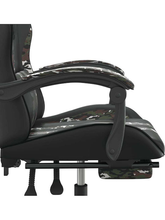 vidaXL 349542 Artificial Leather Gaming Chair with Footrest Camo Black