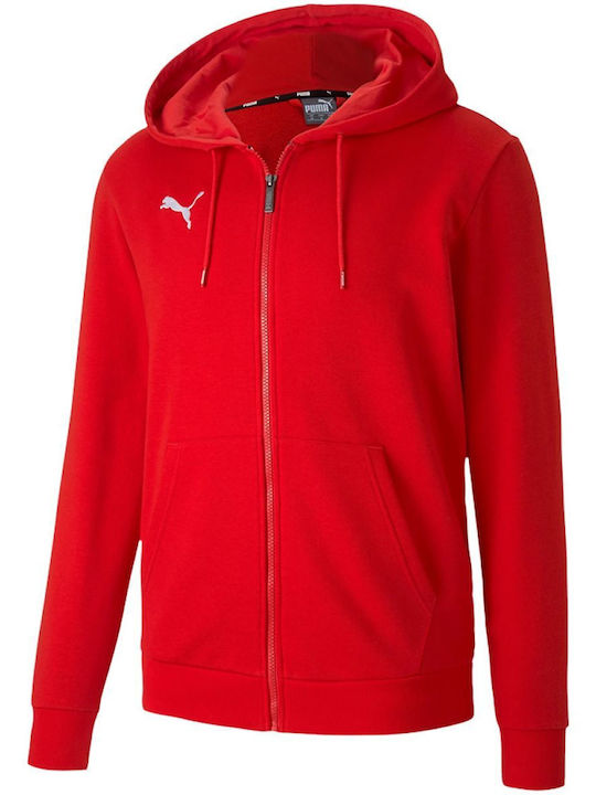 Puma Teamgoal 23 Herren Sweatshirt Jacke mit Kapuze und Taschen Rot