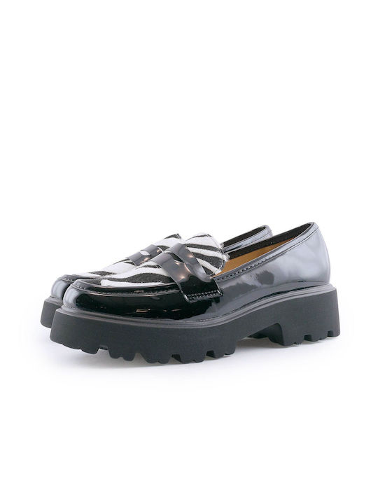 Love4shoes Damen Loafers in Schwarz Farbe