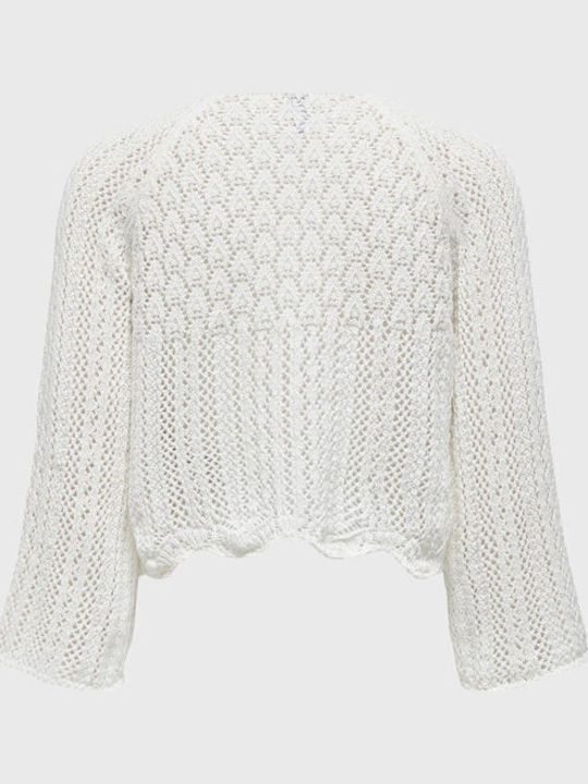 Life Γυναικείο Crop Top Βαμβακερό Μακρυμάνικο Λευκό