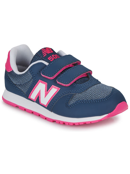 New Balance 500 Kinder Sneakers mit Klettverschluss Blau