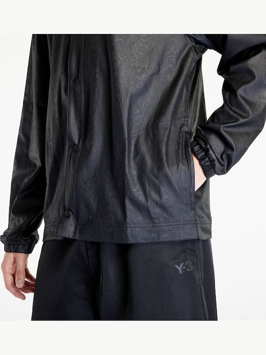 Basketball Coach Snap Jacke Schwarz