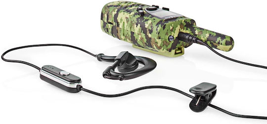 Nedis WLTK0810BK Transmițător Wireless PMR cu Ecran Monocrom Set 2buc Camo Green