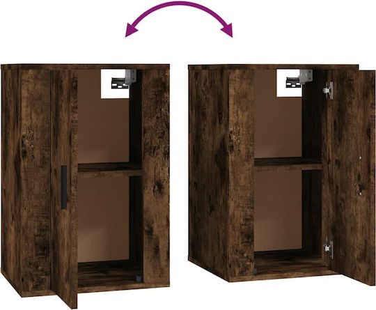 Dulap Suspendat pentru Sufragerie din Placă Aglomerată Stejar Fumuriu 40x34.5x60cm