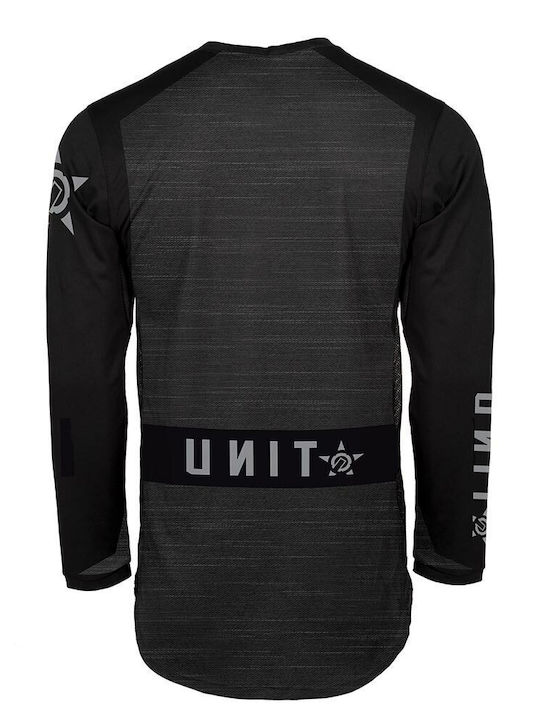 Unit Lead Pentru bărbați Tricou Motocross Mânecă lungă Space Dye Black