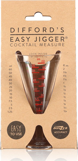 Difford's Easy Jigger Single Bar Spirit Measure 60ml Transparent