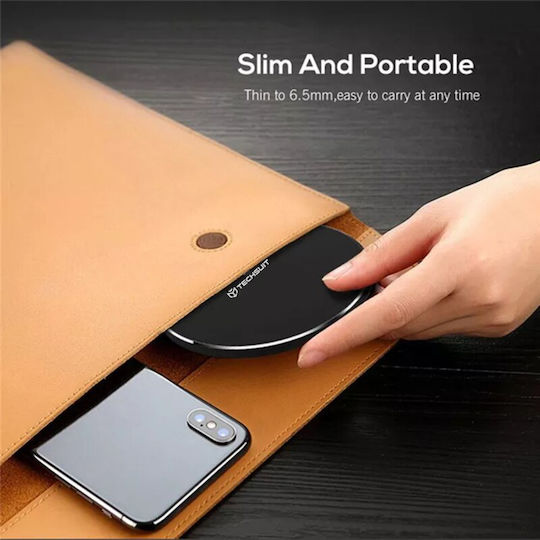 Techsuit Wireless Charger (Qi Pad) and Cable micro USB 10W Blacks (CHWR002)
