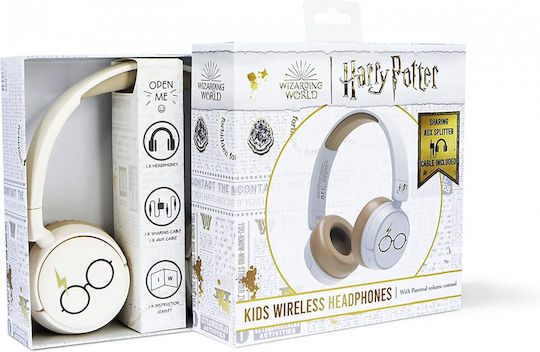 OTL Premium Junior Back To Hogwarts Wireless / Wired On Ear Headphones with 24 hours of Operation White