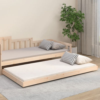 Bed Base Single made of Wood Coffee 100x200cm.