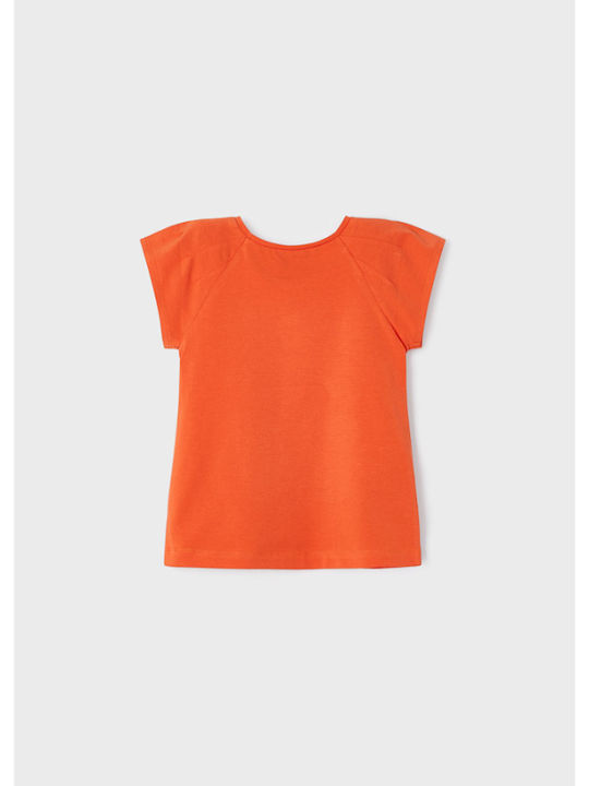 Mayoral Kids Blouse Short Sleeve orange