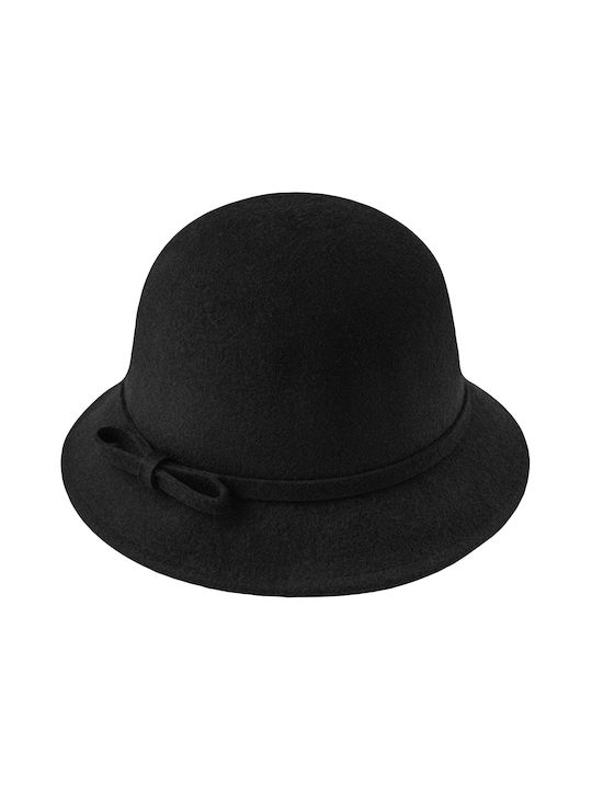 Women's Cloche woolen hat Black code 2128