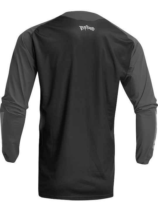 Thor Terrain Pentru bărbați Tricou Motocross Mânecă lungă Black / Charcoal