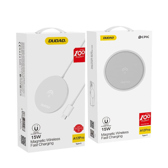Dudao Încărcător Magsafe 15W Albς (A12PRO)