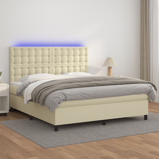 Υπόστρωμα Υπέρδιπλο για Στρώμα 160x200cm Κρεμ