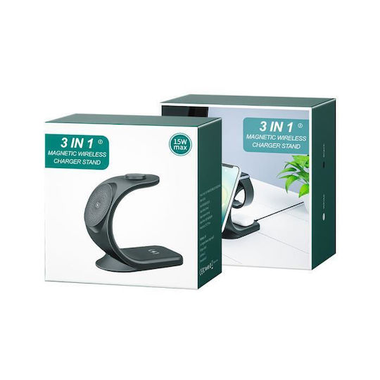 WK Ασύρματος Φορτιστής (Qi Pad) 15W Μαύρος (OJD-83)