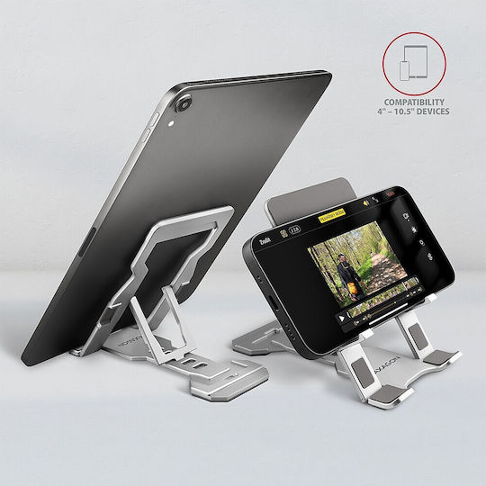 Axagon STND-M ALU Βάση Tablet Γραφείου έως 10.5" σε Ασημί χρώμα