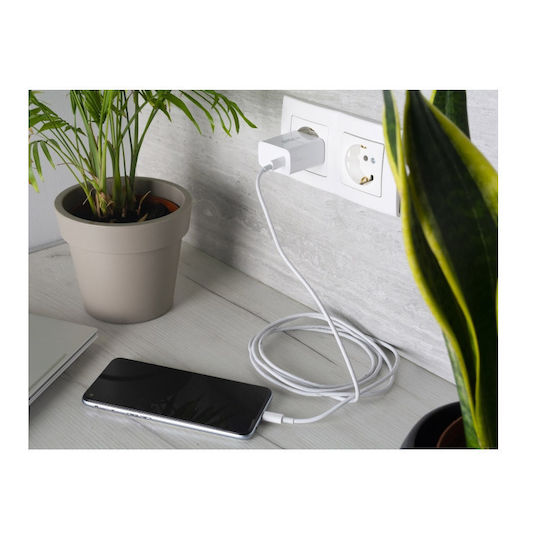 Technaxx Φορτιστής Χωρίς Καλώδιο με Θύρα USB-C 20W Λευκός (TX-196)