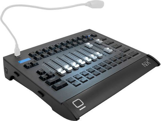 Obsidian NXP Wing DMX Controller Lichtkonsole mit 4 Steuerkanälen / 5 XLR-Eingänge und Verbindung USB (für PC)