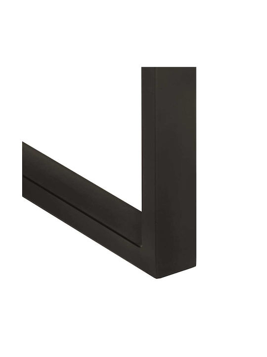 Table Dining Room from Solid Wood & Metal Black 110x50x76cm