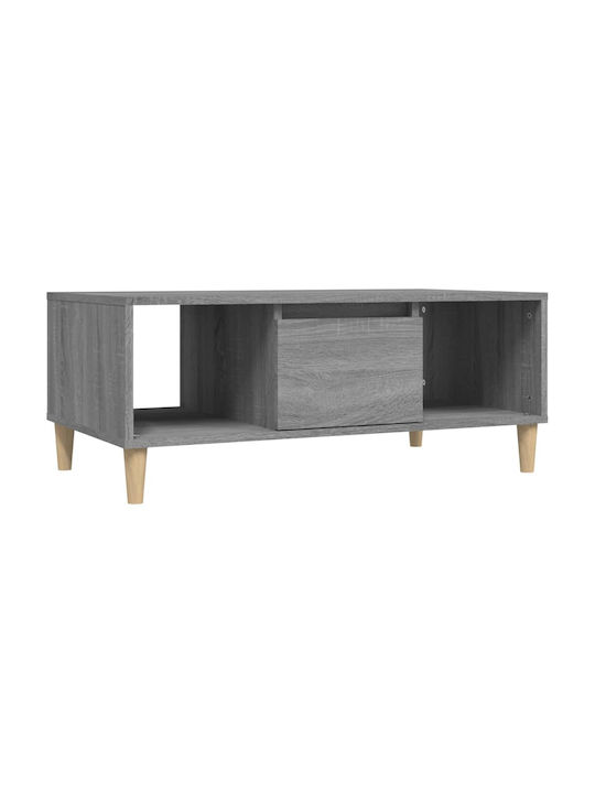 Rectangular Coffee Table Wooden Gray L90xW50xH36.5cm.