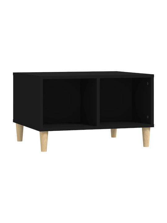 Rectangular Coffee Table Wooden Black L60xW50xH36.5cm.