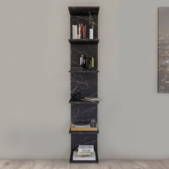 Bibliotecă Ogden 34.5x30x180cm Negru