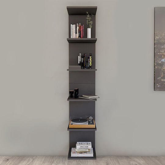 Βιβλιοθήκη Ogden Ανθρακί 34.5x30x180εκ.