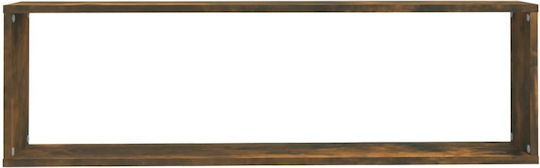 Smoked Oak Wall Shelves (4 Pieces) 100x15x30cm