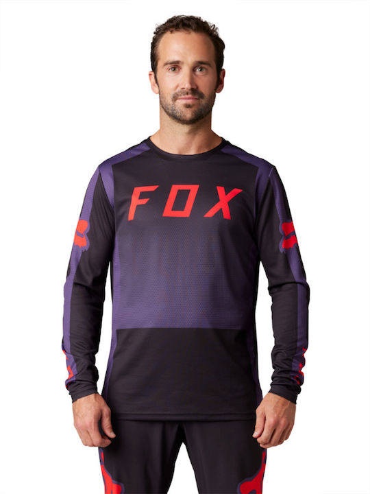 Fox Defend LS Männer Motocross-Shirt Black/Purple