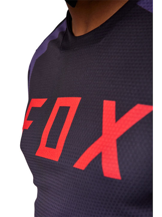 Fox Defend LS Männer Motocross-Shirt Black/Purple