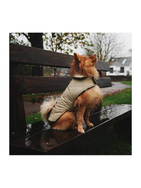 Sotnos Quilted Jacket Μπουφάν Σκύλου Αδιάβροχο σε Μπεζ χρώμα XSmall 17.5cm