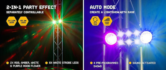 BeamZPro Strobe Light Beam LED Strobemoon 2-in-1 RGBWA / Ροζ