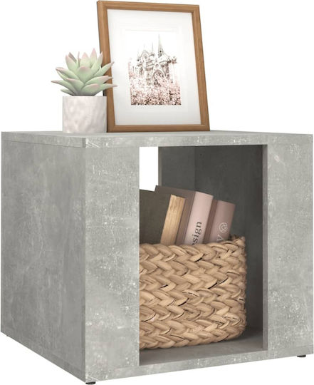 Wooden Bedside Table Γκρι Σκυροδέματος 41x40x36cm