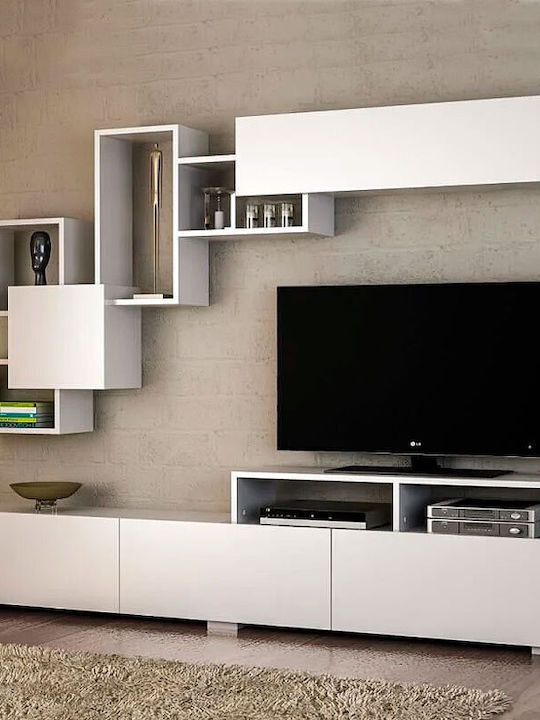 Unitate TV pentru sufragerie Stamatia White / Walnut L210xA36.8xÎ46.8buc