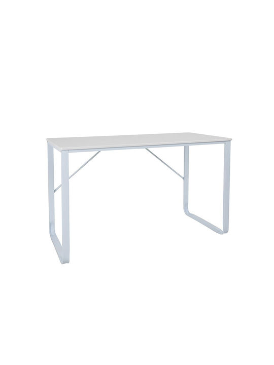 Schreibtisch Forma Holz Weiß mit Metallbeinen 120x60x75cm