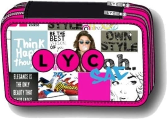 Lyc Sac Κασετίνα Γεμάτη Ροζ