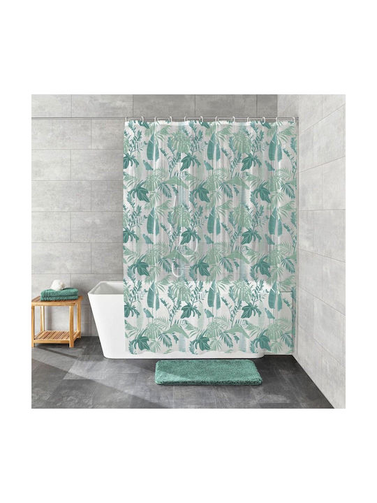 Kleine Wolke Philo Κουρτίνα Μπάνιου Υφασμάτινη 180x200 cm Πράσινο