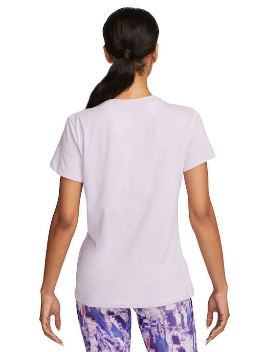 Nike Γυναικείο Αθλητικό T-shirt Dri-Fit Μωβ