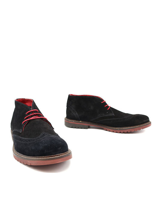 Steven Leather Black Men's Boots